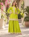 Rangoon By Aurraa Chinon Embroidery Designer Sharara Suits 